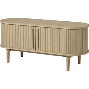 TV stolek v dekoru dubu ve světle přírodní barvě 140x56x40 cm Meta – Unique Furniture obraz