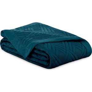 Prošívaný přehoz z mikrovlákna v petrolejové barvě 220x240 cm Ophelia – Restilo obraz