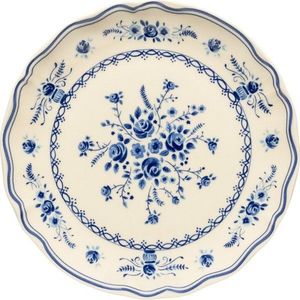 Modrý/béžový dezertní talíř z kameniny ø 21 cm Vila – Costa Nova obraz