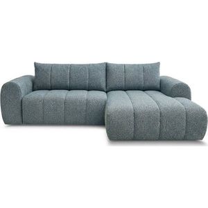 Modrá rohová pohovka (pravý roh/s lenoškou) Nesty – Bobochic Paris obraz