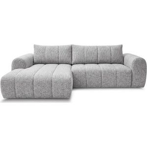 Světle šedá rohová pohovka (levý roh/s lenoškou) Nesty – Bobochic Paris obraz