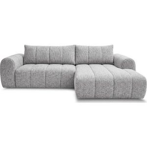 Světle šedá rohová pohovka (pravý roh/s lenoškou) Nesty – Bobochic Paris obraz