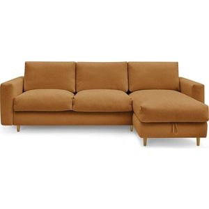 Rohová pohovka v hořčicové barvě Nouveau Cocoone – Bobochic Paris obraz