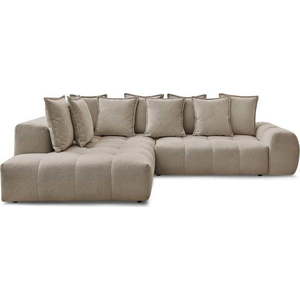 Taupe žinylková rozkládací/s úložným prostorem rohová pohovka (levý roh/do L) Everest – Bobochic Paris obraz