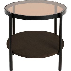 Kulatý odkládací stolek se skleněnou deskou ø 48 cm Hassel – Unique Furniture obraz