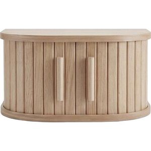 Závěsný/s poličkami noční stolek v dekoru dubu ve světle přírodní barvě Meta – Unique Furniture obraz