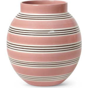 Růžovo-bílá porcelánová váza Kähler Design Nuovo, výška 20, 5 cm obraz