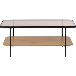 Konferenční stolek se skleněnou deskou v přírodní barvě 60x120 cm Hassel – Unique Furniture obraz