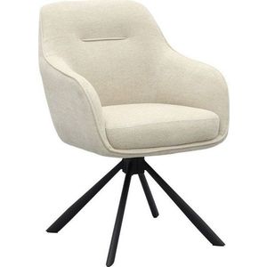 Krémové čalouněné jídelní křeslo s područkami Avola – Unique Furniture obraz