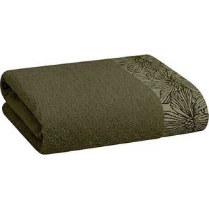 Tmavě zelený froté bavlněný ručník 50x100 cm Valencia – My House obraz