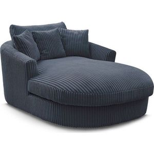 Tmavě modré manšestrové křeslo Belem – Bobochic Paris obraz