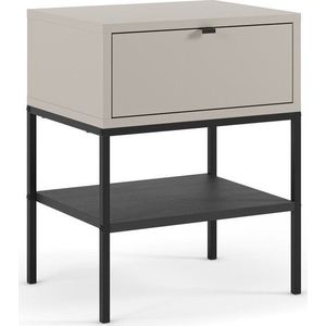 Krémový matný noční stolek s poličkami Sali – Marckeric obraz