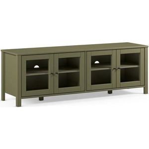 Zelený TV stolek z borovicového dřeva 150x50x40 cm Alessandra – Marckeric obraz