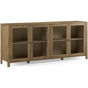 Vitrína z borovicového dřeva v přírodní barvě 186x80x40 cm Alessandra – Marckeric obraz