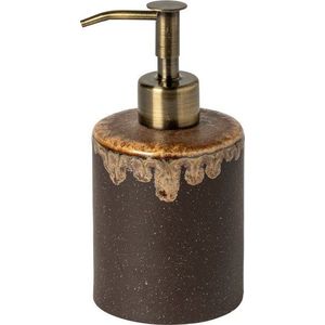 Hnědý kameninový dávkovač mýdla Poterie Bath – Casafina obraz