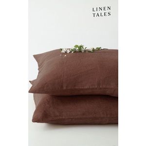 Lněný povlak na polštář 50x70 cm Chocolate – Linen Tales obraz