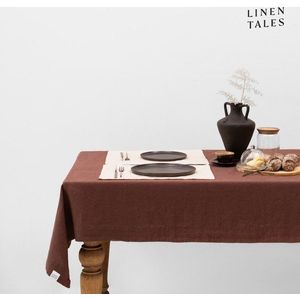 Lněný ubrus 140x200 cm Chocolate – Linen Tales obraz