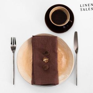 Lněné ubrousky v sadě 2 ks 40x40 cm Chocolate – Linen Tales obraz