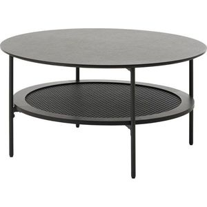 Černý kulatý konferenční stolek ø 80 cm Pensacola – Unique Furniture obraz