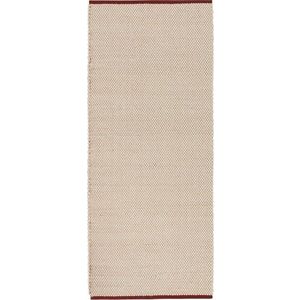 Červený/béžový ručně tkaný vlněný běhoun 80x170 cm Lenu – noo.ma obraz