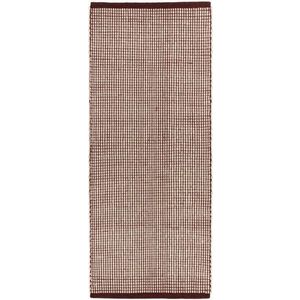 Vínový/v přírodní barvě ručně tkaný vlněný běhoun 80x170 cm Talo – noo.ma obraz