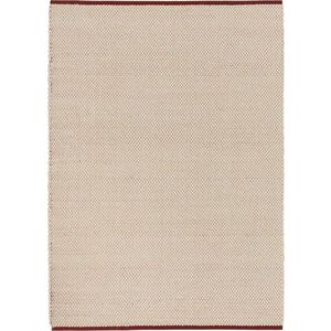 Červený/béžový ručně tkaný vlněný koberec 170x240 cm Lenu – noo.ma obraz