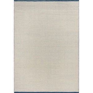 Modrý/béžový ručně tkaný vlněný koberec 140x200 cm Lenu – noo.ma obraz