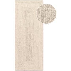 Krémový oboustranný/ručně tkaný jutový běhoun 80x200 cm Juno – Hanse Home obraz