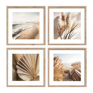 Tištěné obrazy v sadě 4 ks s rámem 30x30 cm Boho Dreams – Styler obraz