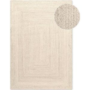 Krémový oboustranný/ručně tkaný jutový koberec 120x180 cm Juno – Hanse Home obraz
