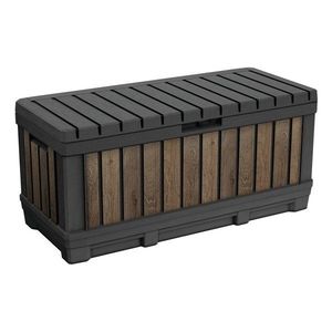 Černý/v přírodní barvě plastový zahradní úložný box Deco Kentwood Walnut – Keter obraz