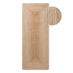 Oboustranný/ručně tkaný jutový běhoun v přírodní barvě/ve světle přírodní barvě 80x200 cm Juno – Hanse Home obraz