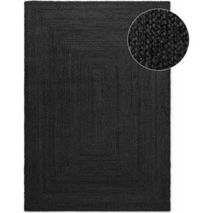 Černý oboustranný/ručně tkaný jutový koberec 200x300 cm Juno – Hanse Home obraz