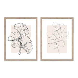 Tištěné obrazy v sadě 2 ks s rámem 30x40 cm Floral Set – Styler obraz