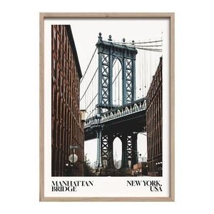 Tištěný obraz s rámem 50x70 cm NY Bridge – Styler obraz