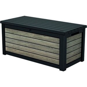 Černý/ve světle přírodní barvě plastový zahradní úložný box Deco Ashwood – Keter obraz