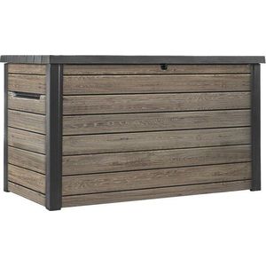 Černý/ve světle přírodní barvě plastový zahradní úložný box Deco Ashwood – Keter obraz