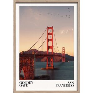 Tištěný obraz s rámem 50x70 cm Golden Gate – Styler obraz