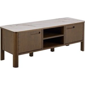 Hnědý TV stolek v dekoru dubu 120x45x40 cm Southampton – Actona obraz