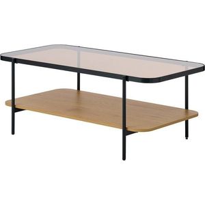 Konferenční stolek se skleněnou deskou v přírodní barvě 60x120 cm Hassel – Unique Furniture obraz