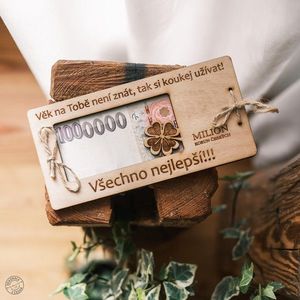 Přání k narozeninám - milion korun obraz