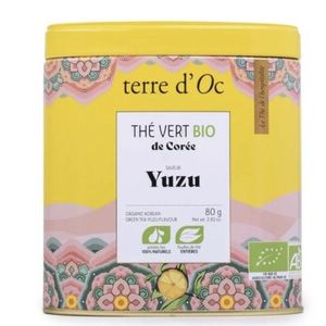 Korejský zelený čaj s YUZU v plechovce obraz