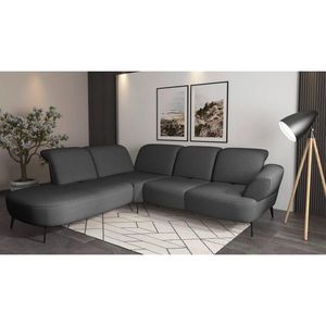 Sit & More ROHOVÁ SEDAČKA, textil, tmavě šedá obraz