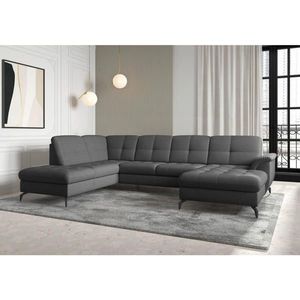 Sit & More SEDACÍ SOUPRAVA, textil, tmavě šedá obraz