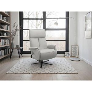 Sit & More RELAXAČNÍ KŘESLO, kůže, světle šedá obraz