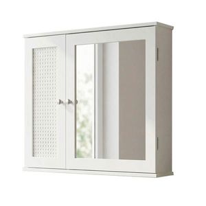Livetastic ZRCADLOVÁ SKŘÍŇKA, bílá, 60/50/15 cm obraz