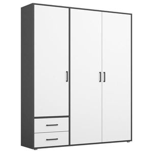 Rauch Möbel ŠATNÍ SKŘÍŇ S OTOČNÝMI DVEŘMI, šedá, bílá, 140/194/53 cm obraz