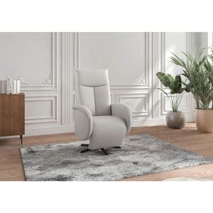 Sit & More RELAXAČNÍ KŘESLO, kůže, světle šedá obraz