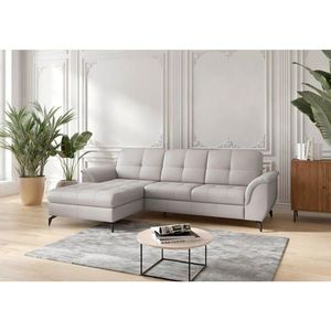Sit & More ROHOVÁ SEDAČKA, kůže, světle šedá obraz
