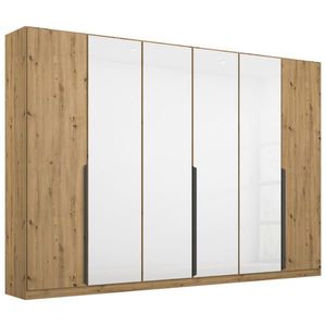 Rauch Möbel ŠATNÍ SKŘÍŇ S OTOČNÝMI DVEŘMI, bílá, dub artisan, 271/210/54 cm obraz